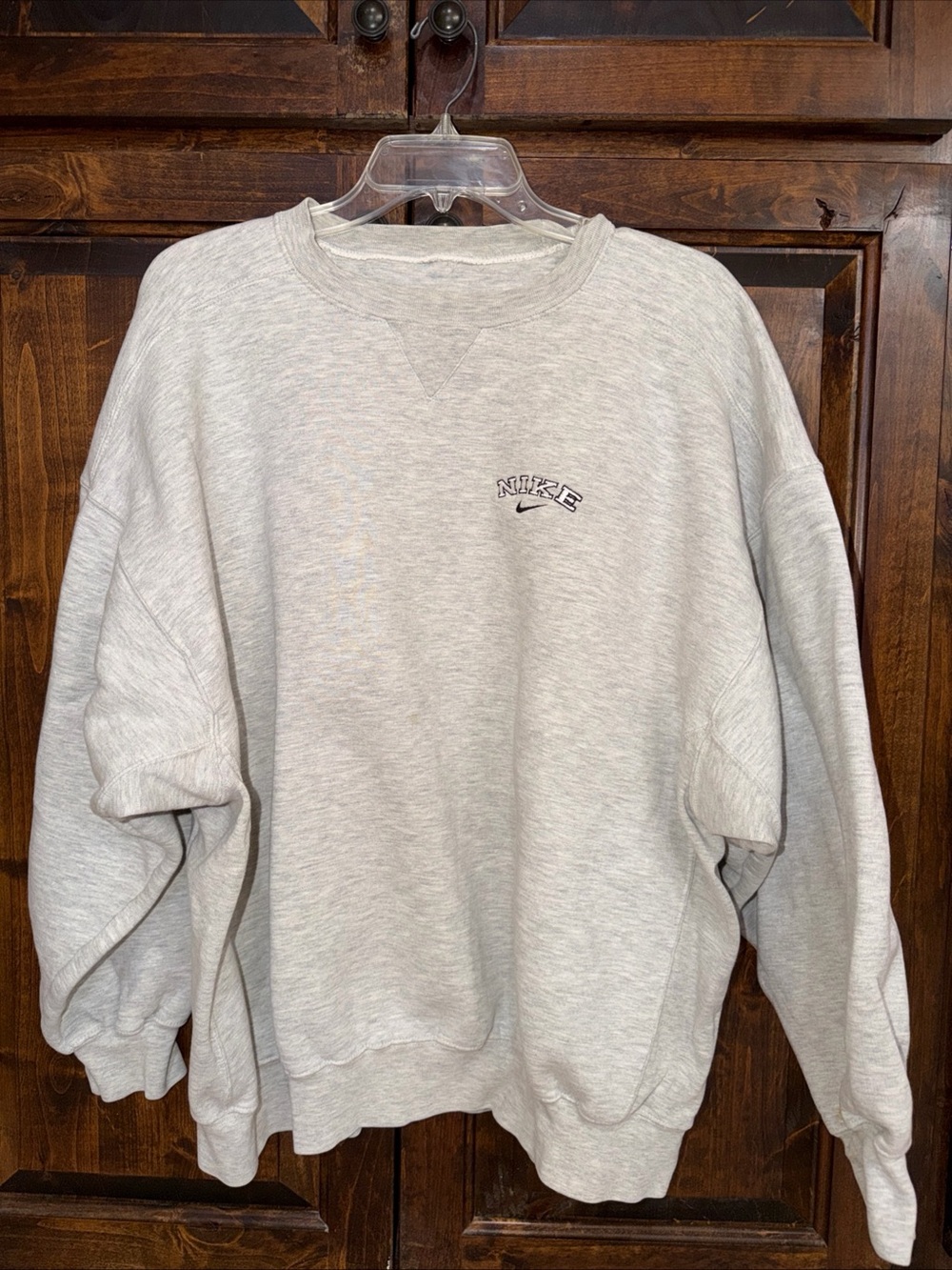 Vintage Nike Embroidered Crewneck Sweatshirt Extra Large Light Gray 90’s USA